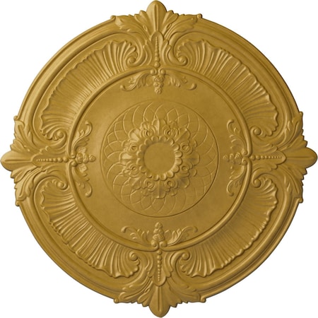 Ekena Millwork Attica Ceiling Medallion (Fits Canopies up to 3 3/4"), 39 1/2"OD x 2 1/2"P, Iridescent Gold CM39ATIGS